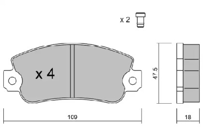 Тормозные колодки AISIN для ALFA ROMEO 146 (930_) 1.7 i.e. 16V (930.B1)